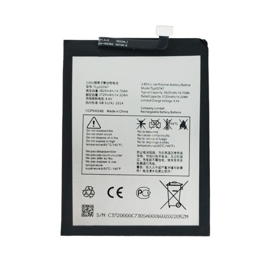 BATTERY TCL PLEX/T780H TLP037A7 3820MAH